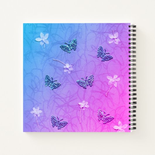 Carnet Fleurs et papillons (Dos)