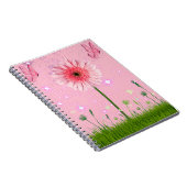 Carnet Fleurs et papillons roses (Côté Droit)