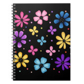Carnet Fleurs et papillons vifs et colorés (Devant)