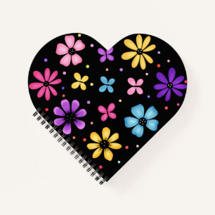 Carnet Fleurs et papillons vifs et colorés