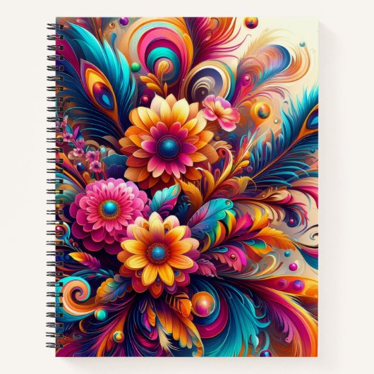 Carnet Fleurs et Plumes Deluxe (Devant)