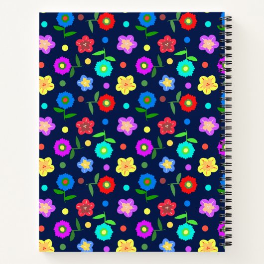 Carnet Fleurs et points (Dos)