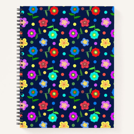 Carnet Fleurs et points (Devant)