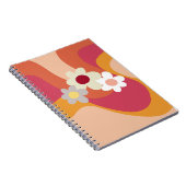 Carnet Fleurs et vagues de style rétro (Côté Droit)