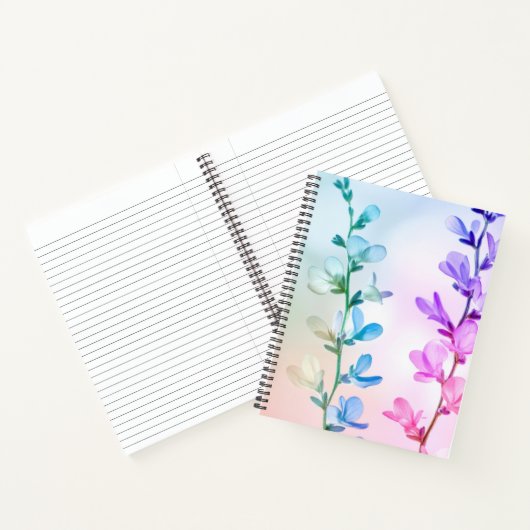 Carnet Fleurs Éthérées Colorées (Intérieur)