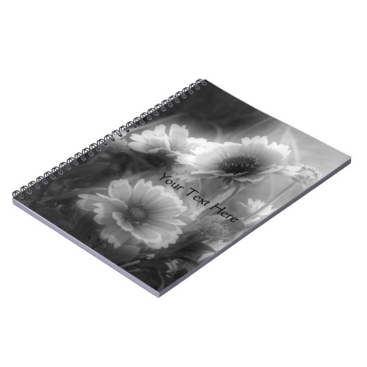 Carnet Fleurs Faisy Noir Et Blanc (Côté gauche)