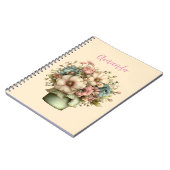 Carnet Fleurs Fantaisistes dans un Pot de Fleuriste Migno (Côté gauche)
