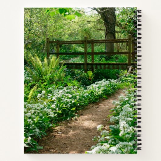 Carnet Fleurs | Fleurs sauvages blancs en forêt (Dos)