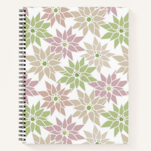Carnet Fleurs florales Abstraites dessin motif romantique