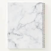 Carnet Fleurs florales de cerisier Marbre gris rose Ajout (Dos)