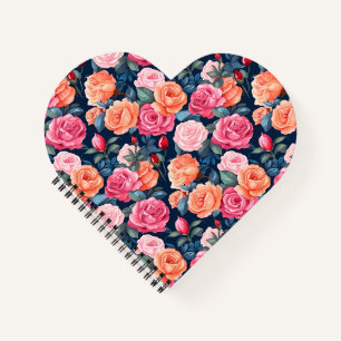 Carnet Fleurs florales roses Motif-80037