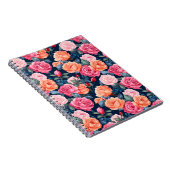 Carnet Fleurs florales roses Motif-80037 (Côté Droit)