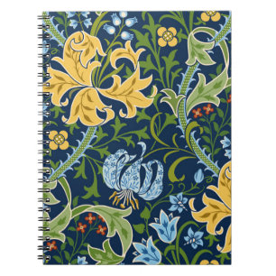 Carnet Fleurs florales : Vert foncé Vintage