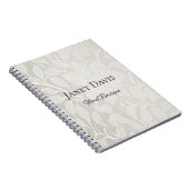 Carnet Fleurs gravées blanches argent (Côté Droit)