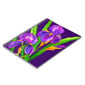 Carnet Fleurs Iris Violet (Côté gauche)