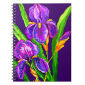 Carnet Fleurs Iris Violet (Devant)
