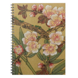 Carnet Fleurs Japonaises Asiatiques Fleur de Cerisier Vin