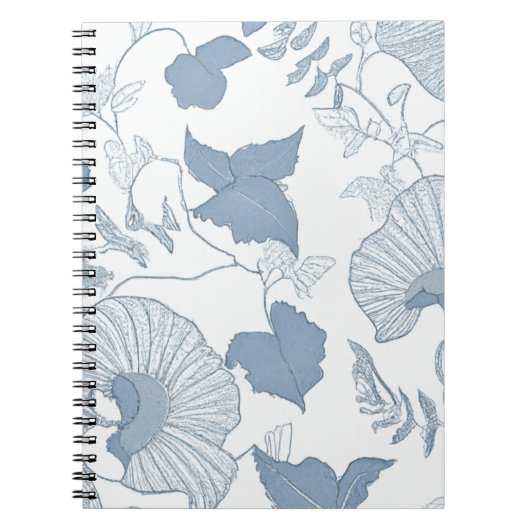Carnet Fleurs japonaises blanches Delicate Arrière - plan (Devant)