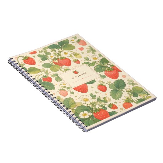 Carnet Fleurs Jardin de Fraises (Côté Droit)