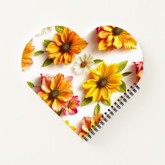Carnet fleurs jaunes