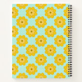 Carnet Fleurs jaunes avec des points bleus (Dos)