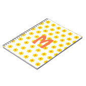 Carnet Fleurs jaunes et orange et blanches (Côté gauche)