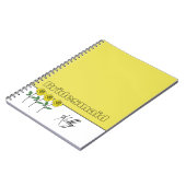 Carnet Fleurs Jaunes Fantaisistes Dessinées à la Main (Côté gauche)