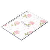 Carnet Fleurs jolies en rose (Côté gauche)
