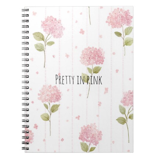 Carnet Fleurs jolies en rose (Devant)