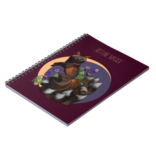 Carnet Fleurs Kitsune et Columbine (Côté gauche)