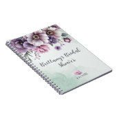 Carnet Fleurs Lavande et Vertes pour Réception de Mariage (Côté Droit)