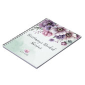 Carnet Fleurs Lavande et Vertes pour Réception de Mariage (Côté gauche)