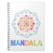 CARNET FLEURS LOTUS COLORÉES MANDALA (Devant)