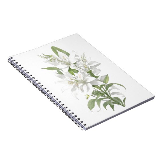 Carnet Fleurs Lys Blanches (Côté Droit)