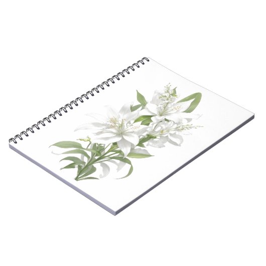 Carnet Fleurs Lys Blanches (Côté gauche)
