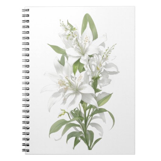 Carnet Fleurs Lys Blanches (Devant)