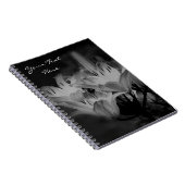 Carnet Fleurs Lys En Noir Et Blanc (Côté Droit)