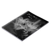 Carnet Fleurs Lys En Noir Et Blanc (Côté gauche)