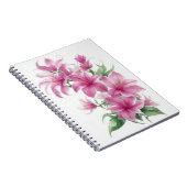 Carnet Fleurs Lys Orientales Roses (Côté Droit)