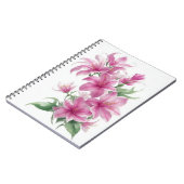 Carnet Fleurs Lys Orientales Roses (Côté gauche)