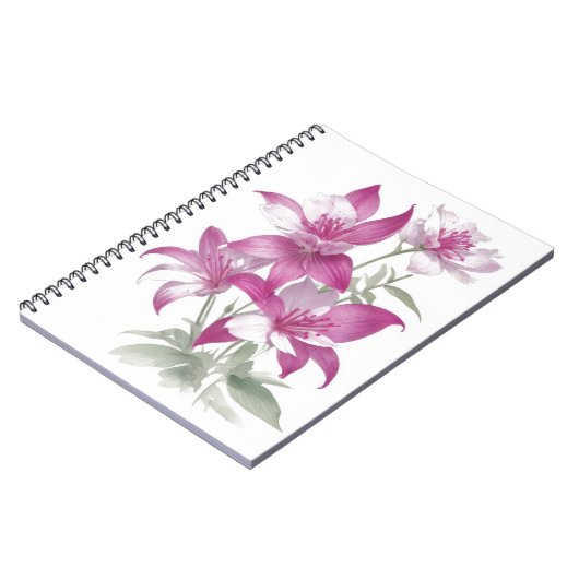 Carnet Fleurs Lys Violettes (Côté gauche)