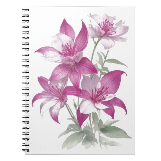 Carnet Fleurs Lys Violettes (Devant)