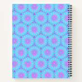 Carnet Fleurs Magenta aux formes bleu ciel et violet (Dos)