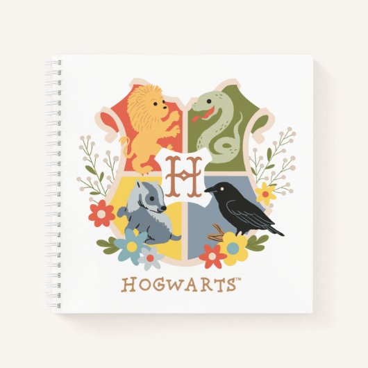 Carnet Fleurs Magiques Blason HOGWARTS™ (Devant)
