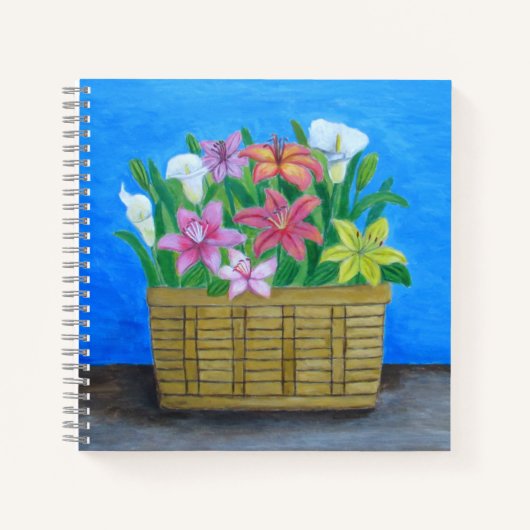 Carnet Fleurs marguerites et lis (Devant)
