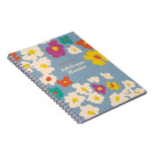 Carnet Fleurs modernes colorées Personnalisées (Côté Droit)