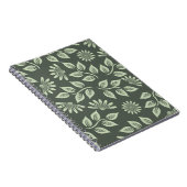 Carnet Fleurs motif vert printemps (Côté Droit)