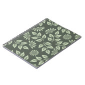 Carnet Fleurs motif vert printemps (Côté gauche)