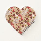 Carnet Fleurs motifs florales sans soudure, oiseaux, papi (Dos)