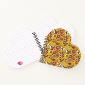 Carnet Fleurs motifs florales sans soudure, papillon, rou (Intérieur)